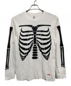 SUPREMEシュプリーム）の古着「Hanes Bones Thermal Crew」｜ホワイト×ブラック