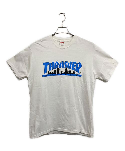 SUPREME（シュプリーム）SUPREME (シュプリーム) THRASHER (スラッシャー) Sky line Tee ホワイト×ブルー サイズ:SIZE Mの古着・服飾アイテム