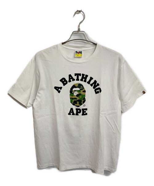 A BATHING APE（アベイシングエイプ）A BATHING APE (アベイシングエイプ) ABC CAMO COLLEGE TEE グリーンカモ×ホワイト サイズ:SIZE Lの古着・服飾アイテム