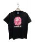 BAPE BY A BATHING APE（ベイプバイアベイシングエイプ）の古着「ABC CAMO BY BATHING APE TEE」｜ピンクカモ×ブラック