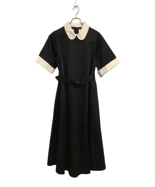 foufou（フーフー）foufou (フーフー) THE DRESS #35 round collar bicolor one piece ブラック サイズ:SIZE 1の古着・服飾アイテム