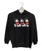 BOUNTY HUNTER×JAM HOME MADEバウンティハンター×ジャムホームメイド）の古着「MICKEY HOODIE」｜ブラック