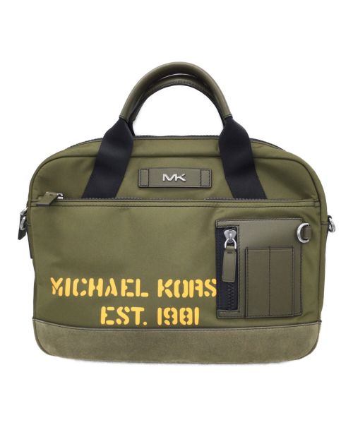 MICHAEL KORS（マイケルコース）MICHAEL KORS (マイケルコース) Greyson Slim Nylon Briefcase オリーブ 未使用品の古着・服飾アイテム