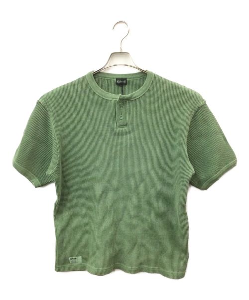 Schott（ショット）Schott (ショット) サーマル オーバーダイ ヘンリーネック Tシャツ グリーン サイズ:L 未使用品の古着・服飾アイテム