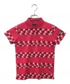PEARLY GATESパーリーゲイツ）の古着「3タックインレー フレックスフュージョン 半袖ポロシャツ」｜ピンク
