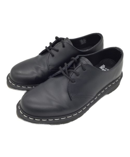 Dr.Martens（ドクターマーチン）Dr.Martens (ドクターマーチン) 1461 WHITE STITCH 3ホールシューズ ブラック サイズ:UK 8の古着・服飾アイテム