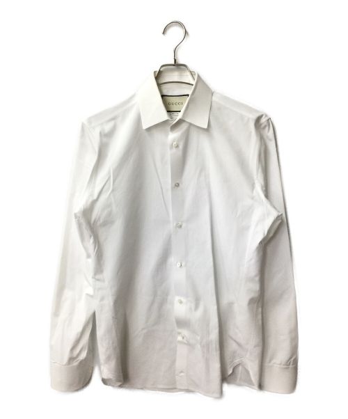 GUCCI（グッチ）GUCCI (グッチ) COTTON POPLIN SHIRT ホワイト サイズ:40の古着・服飾アイテム