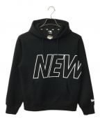 New Eraニューエラ）の古着「PA TECH SWEAT PULLOVER HOODIE BIGLOGO」｜ブラック