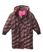 DIESELディーゼル）の古着「W-Lalla Hooded logo-quilted down jacket」｜ワインレッド