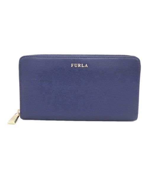 FURLA（フルラ）FURLA (フルラ) ラウンドファスナー長財布 ネイビーの古着・服飾アイテム