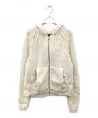 stussyステューシー）の古着「CHUNKY KNIT ZIP HOODIE」｜ホワイト