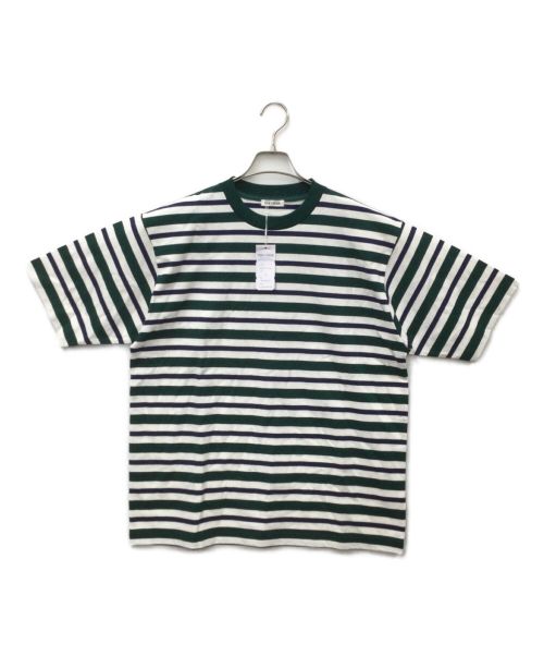 FORK&SPOON（フォーク＆スプーン）FORK&SPOON (フォーク＆スプーン) Club Stripe T-shirts ホワイト×グリーン×ブルー サイズ:4 未使用品の古着・服飾アイテム