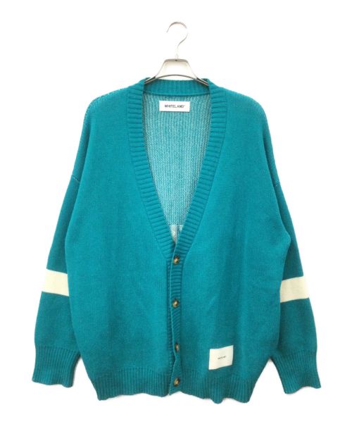 whiteland Blackburn（ホワイトランドブラックバーン）WHITELAND BLACKBURN (ホワイトランドブラックバーン) SCHOOL LOGO CARDIGAN グリーン サイズ:Fの古着・服飾アイテム