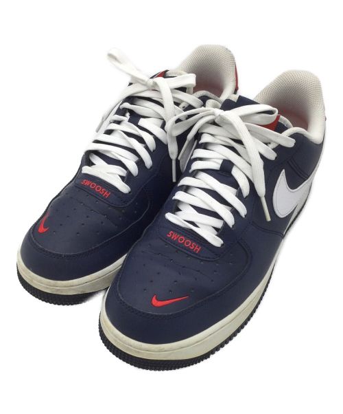 NIKE（ナイキ）NIKE (ナイキ) AIR FORCE 1 Low Swoosh Pack Navy ネイビー×ホワイト サイズ:28の古着・服飾アイテム