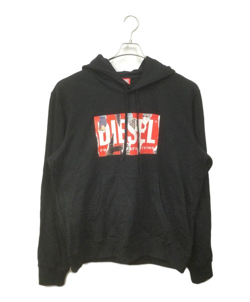 DIESEL（ディーゼル）DIESEL (ディーゼル) メンズプルオーバーパーカー ブラック サイズ:XXLの古着・服飾アイテム