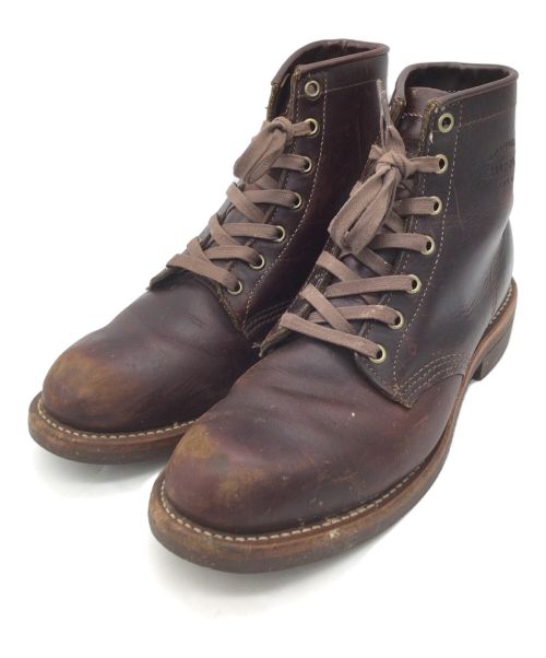 CHIPPEWA（チペワ）CHIPPEWA (チペワ) ７ホールハイカットブーツ ブラウン サイズ:26.5の古着・服飾アイテム