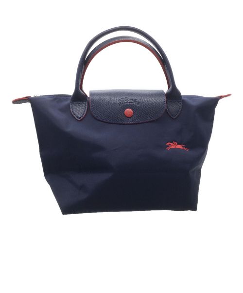 LONGCHAMP（ロンシャン）LONGCHAMP (ロンシャン) ロンシャン　ル ブリアージュ クラブハンドバッグS 1621 ネイビー×レッドの古着・服飾アイテム