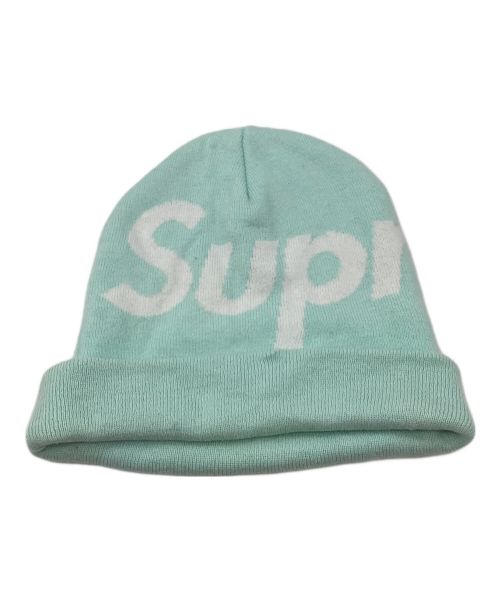 SUPREME（シュプリーム）Supreme (シュプリーム) Big Logo Beanie Turquoise スカイブルーの古着・服飾アイテム