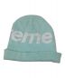 Supreme (シュプリーム) Big Logo Beanie Turquoise スカイブルー：5000円