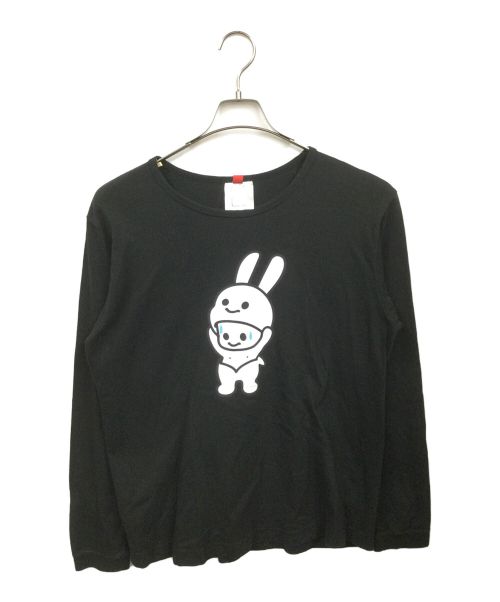 CUNE（キューン）CUNE (キューン) UNE LS Tee　ウサギきぐるみ ブラック サイズ:Lの古着・服飾アイテム