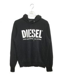 DIESEL（ディーゼル）の古着「S-GIR-HOOD-DIVISION-LOGO FELPA 」｜ブラック