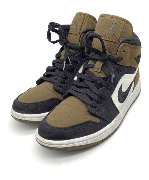 NIKE（ナイキ）NIKE (ナイキ) AIR JORDAN 1 MID SE ブラック×オリーブ サイズ:26.5の古着・服飾アイテム