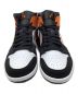 中古・古着 NIKE (ナイキ) AIR JORDAN 1 MID SHATTERED BACKBOARD オレンジ×ブラック サイズ:27.5 未使用品：10000円