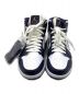 中古・古着 NIKE (ナイキ) Air Jordan 1 Mid White Metallic Gold Obsidian ネイビー×ホワイト サイズ:27.5 未使用品：18000円