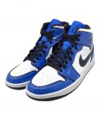 NIKEナイキ）の古着「Air Jordan 1 Mid SE Signal Blue」｜ブルー×ホワイト