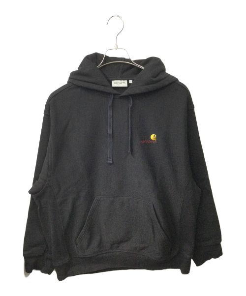 CarHartt（カーハート）CarHartt (カーハート) HOODED AMERICAN SCRIPT SHIRT ブラック サイズ:XLの古着・服飾アイテム