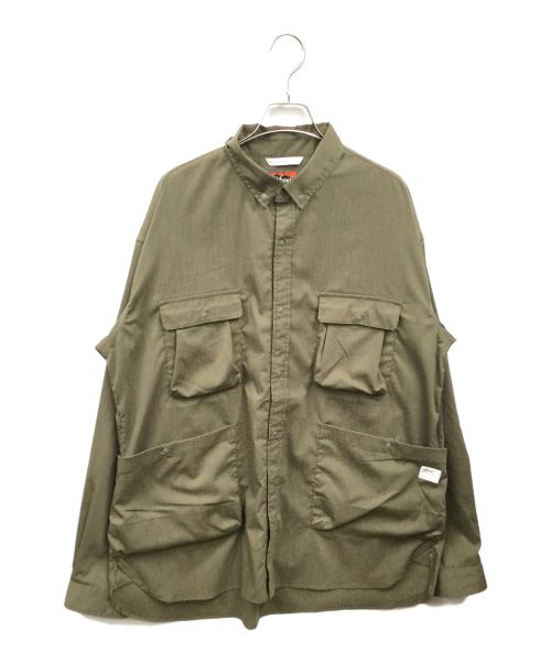 NANGA（ナンガ）NANGA (ナンガ) TAKIBI RIPSTOP CAMP SHIRTS オリーブ サイズ:XLの古着・服飾アイテム