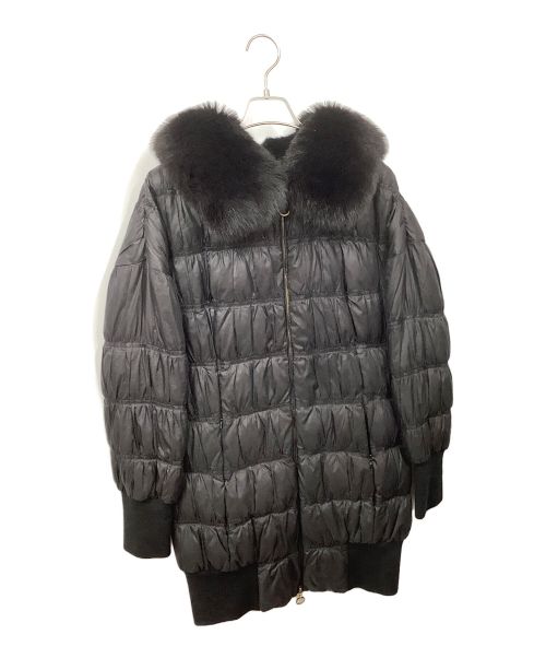 MONCLER（モンクレール）MONCLER (モンクレール) コヨーテファー付きダウンコート ブラック サイズ:Sの古着・服飾アイテム