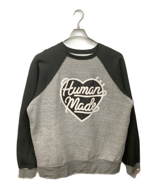 HUMAN MADE（ヒューマンメイド）HUMAN MADE (ヒューマンメイド) Heart Sweatshirt グレー サイズ:XXLの古着・服飾アイテム