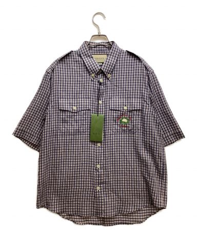 【中古・古着通販】GUCCI (グッチ) 半袖チェックシャツ