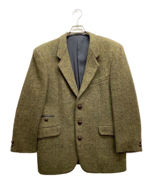 PAUL SMITH（ポールスミス）PAUL SMITH (ポールスミス) Harris Tweed (ハリスツイード) テーラードジャケット オリーブ サイズ:-の古着・服飾アイテム