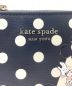 中古・古着 Kate Spade (ケイトスペード) 2つ折り財布 ブラック×ホワイト：5000円