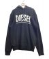 DIESEL（ディーゼル）の古着「ロゴパーカー」｜ブラック×ホワイト