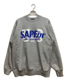 SAPEur（サプール）の古着「クルーネック裏起毛スウェット」｜ライトグレー