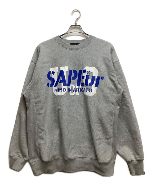 SAPEur（サプール）SAPEur (サプール) クルーネック裏起毛スウェット ライトグレー サイズ:XXLの古着・服飾アイテム