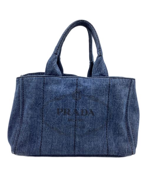 PRADA（プラダ）PRADA (プラダ) ハンドバッグ ネイビーの古着・服飾アイテム