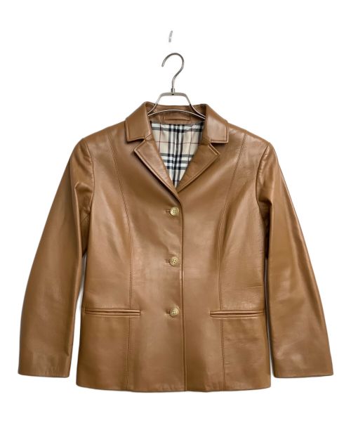 BURBERRY（バーバリー）BURBERRY (バーバリー) ラムレザージャケット ブラウン サイズ:40の古着・服飾アイテム