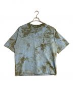 MAISON SPECIALメゾンスペシャル）の古着「Hand Tie-Dye Prime-Over Crew Neck T-Shirt」｜オリーブ×ブルー