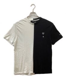 RAF SIMONS×FRED PERRY（ラフシモンズ×フレッドペリー）の古着「バイカラーTシャツ」｜ホワイト×ブラック