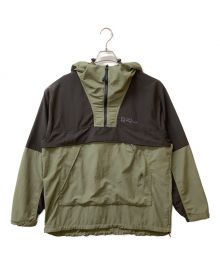 Jack Wolfskin（ジャック ウルフスキン）の古着「ハーフジッププルオーバーパーカー」｜カーキ×ブラック