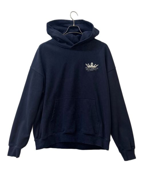 9090（9090）9090 (9090) King Logo Hoodie ネイビー サイズ:Lの古着・服飾アイテム