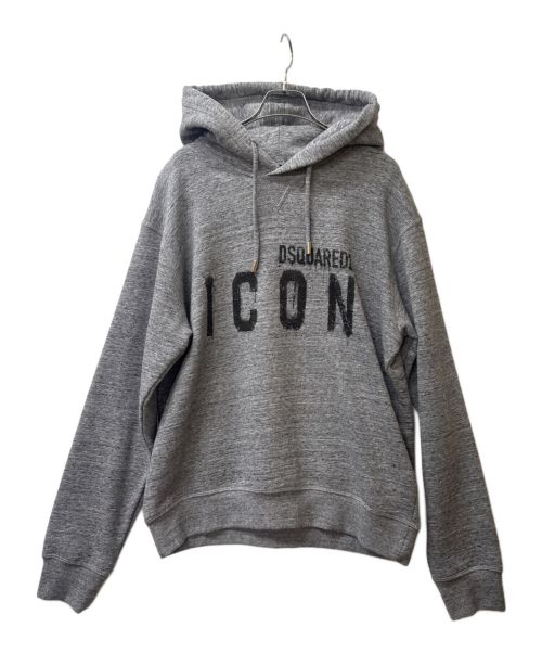 DSQUARED2（ディースクエアード）DSQUARED2 (ディースクエアード) ICON SPRAY SWEATSHIRT グレー サイズ:L 未使用品の古着・服飾アイテム