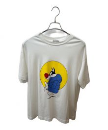 MONCLER×J.W.ANDERSON（モンクレール×ジェイダブリューアンダーソン）の古着「プリントTシャツ」｜ホワイト×イエロー