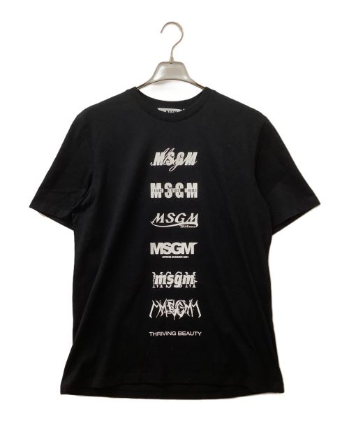 MSGM（エムエスジーエム）MSGM (エムエスジーエム) ロゴプリントTシャツ ブラック サイズ:Mの古着・服飾アイテム