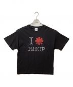 Hanesヘインズ）の古着「00s RED HOT CHILI PEPPERS プリントバンドTシャツ」｜ブラック×レッド