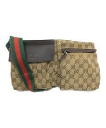 GUCCI（グッチ）の古着「ウエストポーチ GG シェリーライン」｜ブラウン